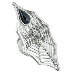 PIERŚCIONEK PAJĘCZYNA Z PAJĄKIEM SREBRNY