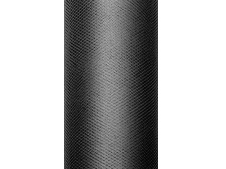 TIUL GŁADKI CZARNY 8 cm x 20 m