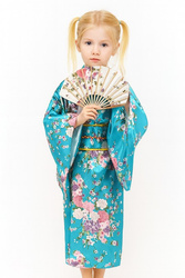 STRÓJ DZIECIĘCY KIMONO NIEBIESKIE