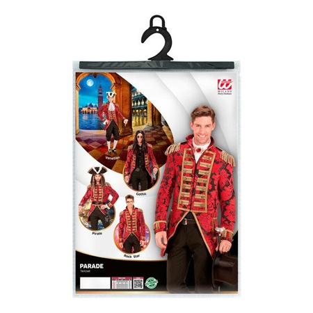 FRAK MĘSKI BAROK MARKIZ ZŁOTO-CZERWONY