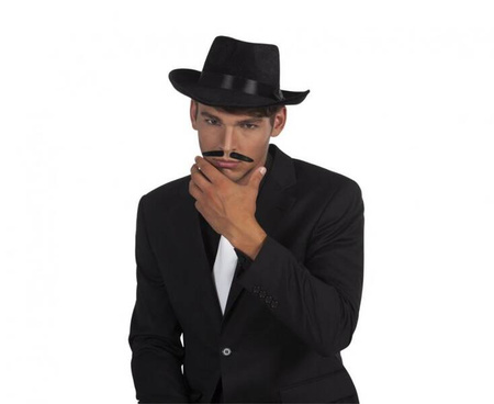 Wąsy Gangstera, włoski mafiozo czarny wąs