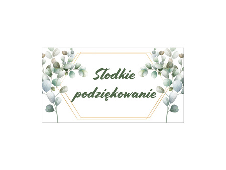 NAKLEJKI NA PUDEŁKA NA CIASTO EUKALIPTUS 30 SZT 