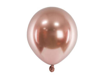 BALONY GLOSSY 12 CM RÓŻOWE ZŁOTO 50 SZT