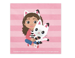 SERWETKI PAPIEROWE KOCI DOMEK GABI 33X33 CM 20 SZT