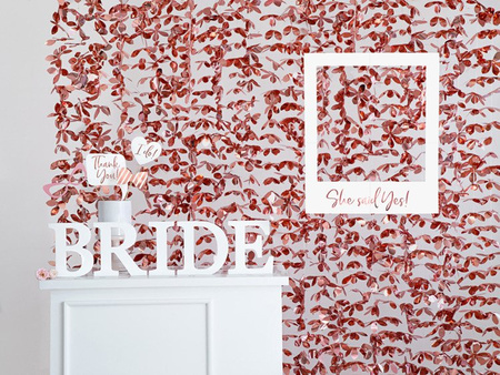 GRILANDA FOLIOWE KWIATKI RÓŻÓWA 100 X 210 CM