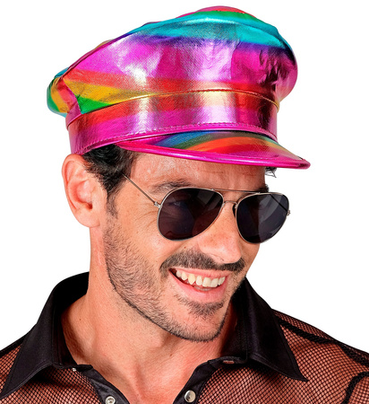 KAPELUSZ Z DASZKIEM TĘCZOWY