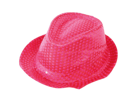 KAPELUSZ CEKINOWY RÓŻOWY