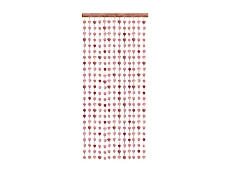 KURTYNA SERCA RÓŻOWE ZŁOTO 100X245 CM