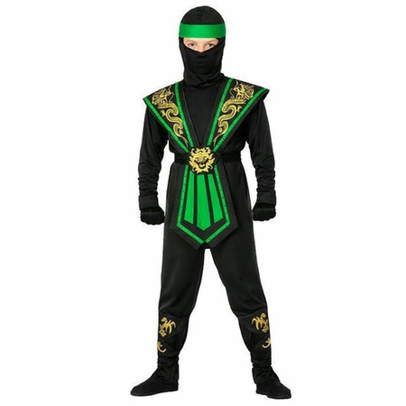 ZESTAW: STRÓJ NINJA ZIELONY 140 + ZESTAW NINJA 4 EL	