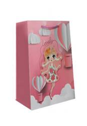 TORBA PREZENTOWA LALKA Z SKAKANKĄ 3D 31X40,5X12,5 CM