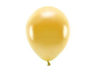 BALONY ECO 26 CM METALIZOWANE ZŁOTE 100 SZT