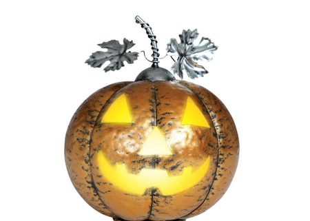 DYNIA METALOWA HALLOWEEN Z LAMPKĄ LED