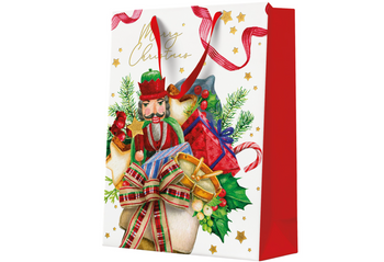 TORBA PREZENTOWA DZIADEK DO ORZECHÓW PREZENTY 30 X 41 X 12 CM