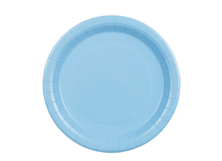 TALERZYKI PAPIEROWE JASNY NIEBIESKI 23 CM 6 SZT