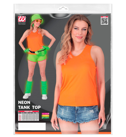 KOSZULKA TOP NEONOWY POMARAŃCZOWY 