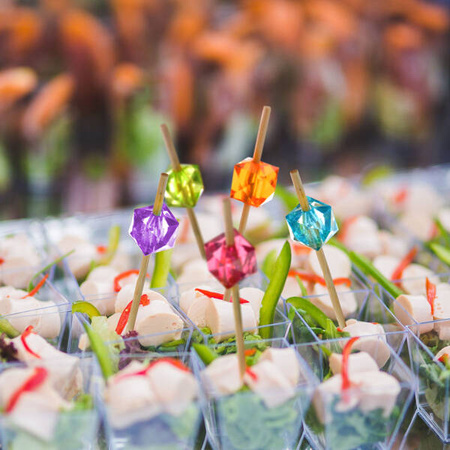 PIKERY WYKAŁACZKI KOKTAJLOWE Z KRYSZTAŁKAMI 24 SZT.