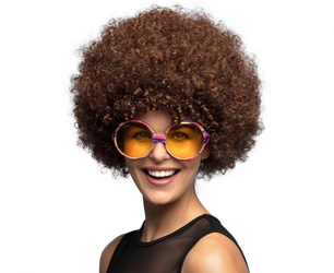 PERUKA BRĄZ AFRO