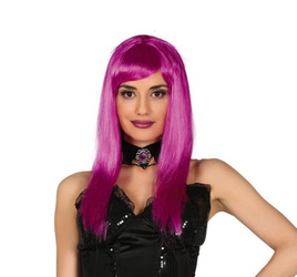 PERUKA FIOLETOWA NEON DŁUGIE WŁOSY