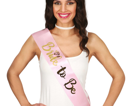 SZARFA BRIDE TO BE PANNA MŁODA 78 CM