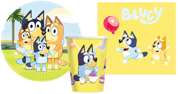 ZESTAW BLUEY TALERZYKI+KUBECZKI+SERWETKI