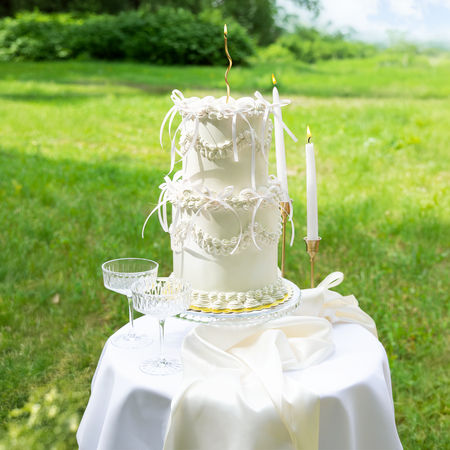 TOPPERY NA TORT KOKARDKI BIAŁE DIY 10 SZT 16 CM