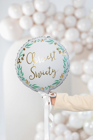 BALON FOLIOWY CHRZEST ŚWIĘTY 45 CM