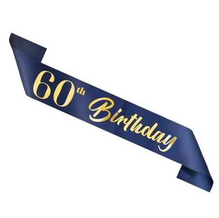 SZARFA 60 URODZINY GRANATOWA