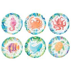 TALERZYKI PAPIEROWE OCEAN 18 CM 6 SZT