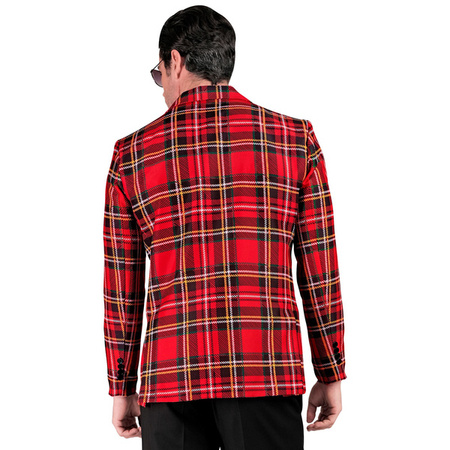 MĘSKA MARYNARKA CZERWONA KRATA