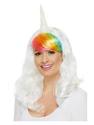 PERUKA BIAŁA JEDNOROŻEC