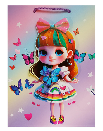 TORBA PREZENTOWA LALECZKA MOTYLE 26 X 32 X 10 cm