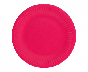 TALERZYKI PAPIEROWE 18 CM MAGENTA 6 SZT.