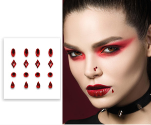 NAKLEJKI SZTUCZNA BIŻUTERIA CZERWONA