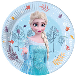 TALERZYKI PAPIEROWE KRAINA LODU FROZEN 20 CM 8 SZT