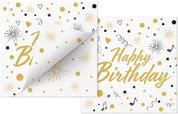 SERWETKI HAPPY BIRTHDAY 33 CM 20 SZT.