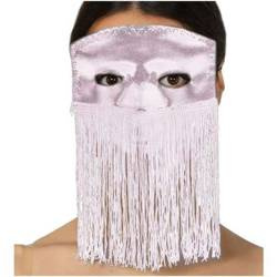 MASKA Z FRĘDZLAMI TANCERKA BRZUCHA RÓŻOWA