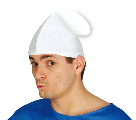 CZAPKA SKRZATA GNOMA BIAŁA