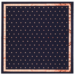 SERWETKI PAPIEROWE RÓŻOWO-ZŁOTE KROPKI GRANATOWE 33X33 CM 20 SZT