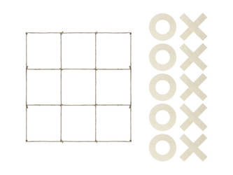 GRA KÓŁKO I KRZYŻYK DREWNO JUTA