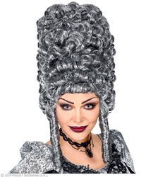 PERUKA GOTYCKA WYSOKA SZARA