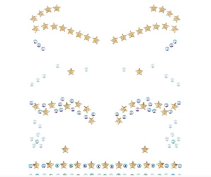 DEKORACJA NA TWARZ SREBRNO-ZŁOTE KRYSZTAŁKI