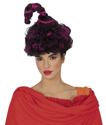 PERUKA CZAROWNICY CZARNO-RÓŻOWA