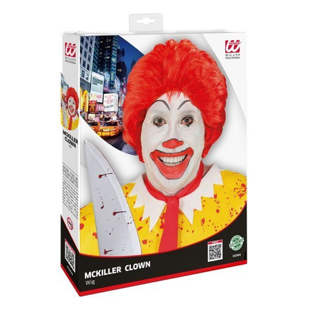 PERUKA KLAUNA CZERWONA 