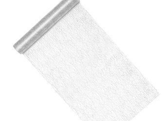 SIATKA DEKORACYJNA FIBRA SREBRNA 0,36x9m