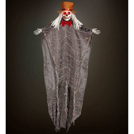 SCHELETRO SPOSO CON TESTA LUMINOSA LAMPEGGIANTE 105 cm 