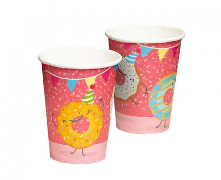 ZESTAW DONUT TALERZYKI+KUBECZKI+SERWETKI