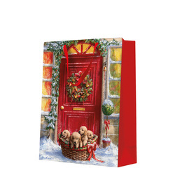 TORBA PREZENTOWA KOSZ Z PIESKAMI 30 x 41 x 12 CM