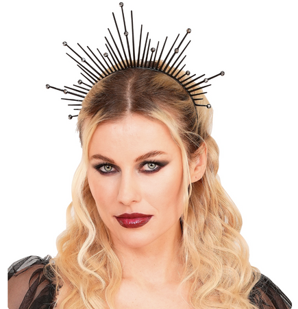 OPASKA NA GŁOWĘ Z KRYSZTAŁKAMI CZARNA