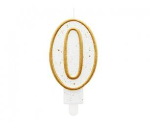 ŚWIECZKA 0 BROKAT ZŁOTA