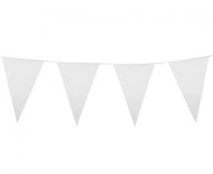 GIRLANDA FLAGI BIAŁE 30 X 20 CM 10 M